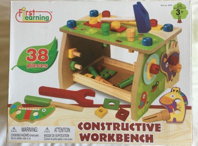 Kids Wooden Construction Workbench