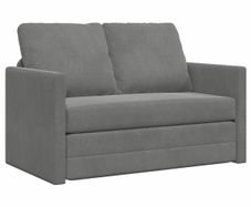 Folding Sofa Bed Dark Grey 122 x 70 x 60 cm Velvet