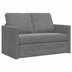 Folding Sofa Bed Dark Grey 122 x 70 x 60 cm Velvet