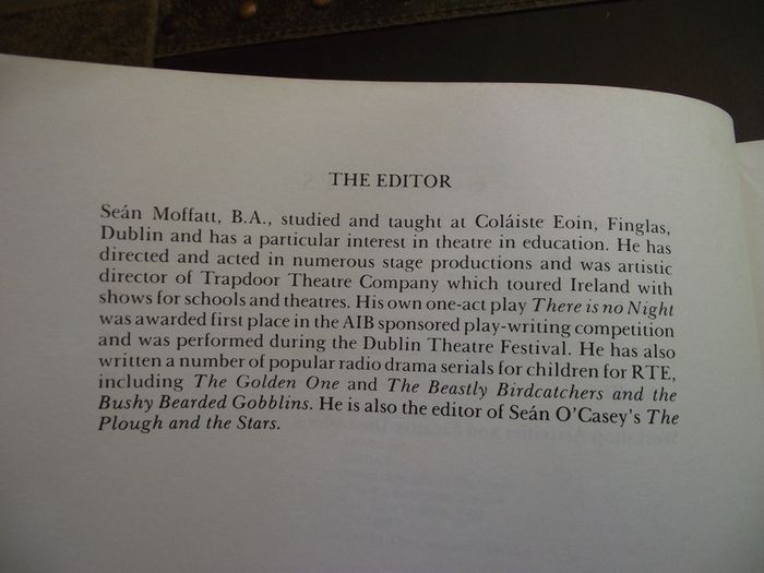 Sean O'Casey Play 'Juno and the Paycock' edited by Sean Moffatt
