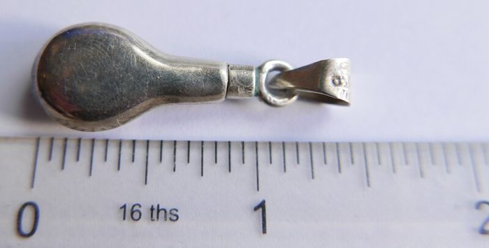 Vintage Sterling Silver 925 Perfume Tear Drop Pendant or Kohl Liner