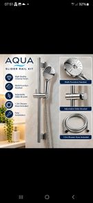 Aqua chrome slider rail and handset