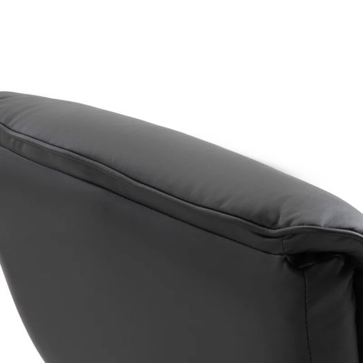 Executive Office Chair Recliner PU Leather w/ Footrest Black