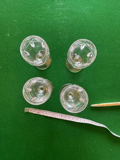 4 Waterford Crystal small sherry glasses