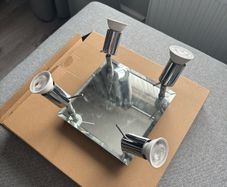 Adjustable 4 Way Ceiling Spotlight Fitting Chrome LED GU10