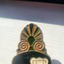 Vintage 1950s Greek Brass & Enamel Desk Clip Image 2