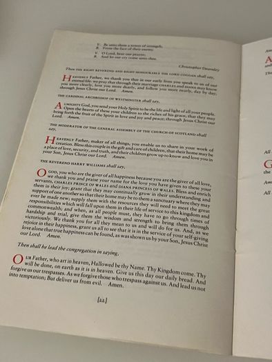 The Royal Wedding 1981 Official Programme