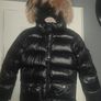 Brand New Never Worn Pyrenex Authentic Shiny Fur Girls Down Jacket Age 12 Black Image 2