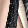 Zara Black Lace & Pleated Midi Dress - Size 8 Image 4