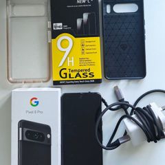 Unlocked Pixel 8 Pro + charger, cases, box + more