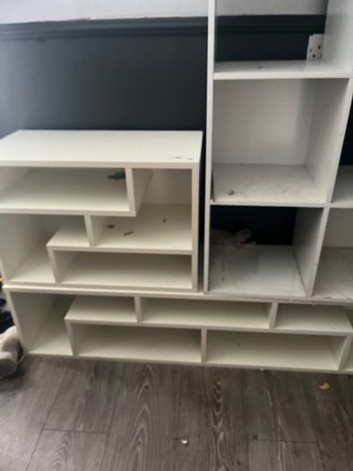 Different  shaped Shelving units