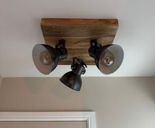 Industrial Spotlight Dark Grey with Mango Wood 3-Light - Mangoes