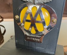 Classic AA Automotive Association Car Members Badge Mid 20th Century 1957 to 1959