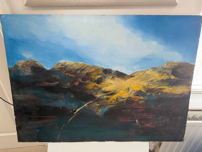 Derek Menary (b.1943) Autumn Light in the Grampian Region, (2002). Original Mixed Media Painting