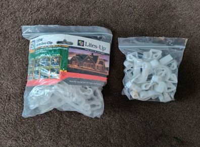 44 Christmas Light Gutter Clips /  Hooks