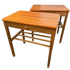 midcentury Scandinavian bedside cabinets