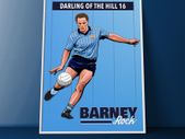 Barney Rock Dublin GAA Art Prints (A4 Size)