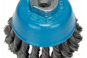 Bosch Wire Cup Brush For Angle Grinders And Straight Grinders With Crimped Wire, Brass-coated, M14 - 75mm