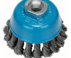 Bosch Wire Cup Brush For Angle Grinders And Straight Grinders With Crimped Wire, Brass-coated, M14 - 75mm