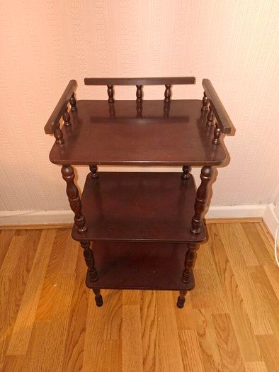 Mahogany Telephone Stand Table 3 tier