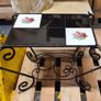 Vintage Wrought Iron Coffee Table / Garden Plant Stand Image 6