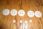 Cream Buttons x 5 for Sale