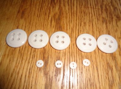 Cream Buttons x 5 for Sale