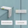 6 Pack Child Safety Locks Drawer Cupboard Locks Toilet Lock Right Angle Flat Angle for Cabinet Door and Drawers Esay Install Image 2