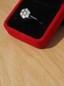 Diamond ring hallmarked 925