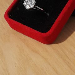 Diamond ring hallmarked 925