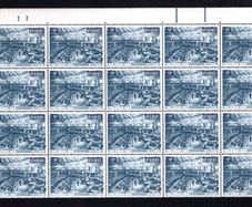 1969 Ireland 9d 50th Anniversary of the First Meeting of Dail Eireann Commemorative Stamps Plate Block II of 20 Mint Never Hinged (MNH)
