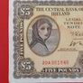 Irish 1969 Lavery Five pound banknote in V,Fine condition Image 2