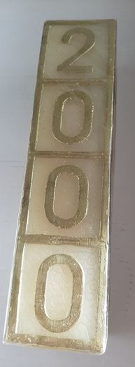 new 12" large candle from 2000 millennium