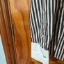Zara Brown & White Stripe Shirt- Classic  button blouse -Large Image 5