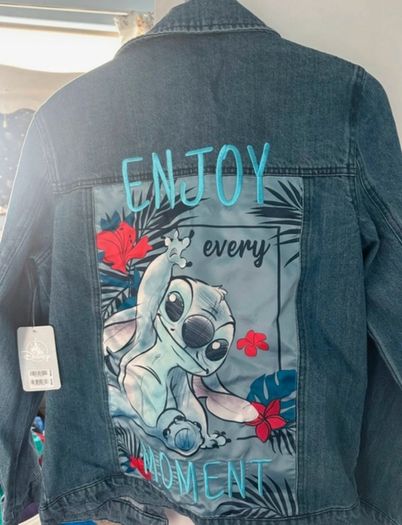 Disney store denim stitch jacket