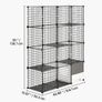 4Tier Cat Cage Playpen 104 x 36 x 140cm Indoor Metal Wire Enclosure with Litter Tray, DIY Cat Kennel for 1-2 Cats, Kittens & Small Pets, Black Image 2