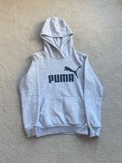 Kids Grey Puma Hoodie