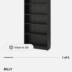 IKEA Billy shelves, black, good condition