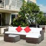 6 Piece Rattan Corner Sofa Set with Cushions Image 9