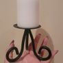 Wrought Iron Candle Holders with Pillar Candles x3 Image 3