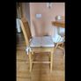 Solid oak extendable dining table with 6 chairs Image 7