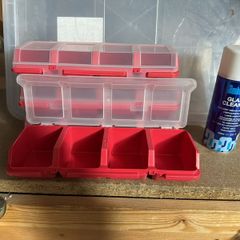parts boxes x 3 4 compartment 4 euro each