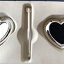 newbridge silver gift set photo pendant and pen with love heart holder still in its box Image 4