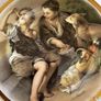 Plates x 2 - large - The Beggar Boys with wall hangers Image 6