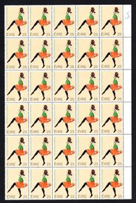 1980 Ireland Irish Music & Dance Commemorative Stamps Block of 30 Mint Never Hinged (MNH)