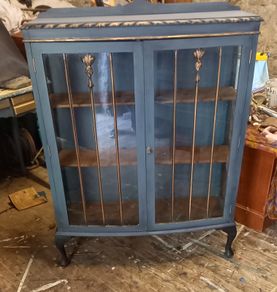 Victorian glass cabinet