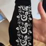 Desigual black trousers, embroidered floral hem, M, new Image 2