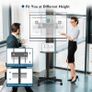 NEW SALE | Mobile TV Stand on Wheels for 23-60 inch Plasma/LCD/LED TVs, Portable TV Stand with Laptop Shelf, Height Adjustable Wheeled Rolling TV Cart Image 6