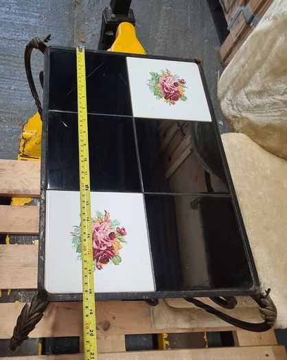 Vintage Wrought Iron Coffee Table / Garden Plant Stand