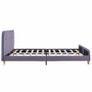 Bed Frame Light Grey Fabric 150x200 cm Image 4